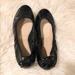 Cole Haan patented leather flats